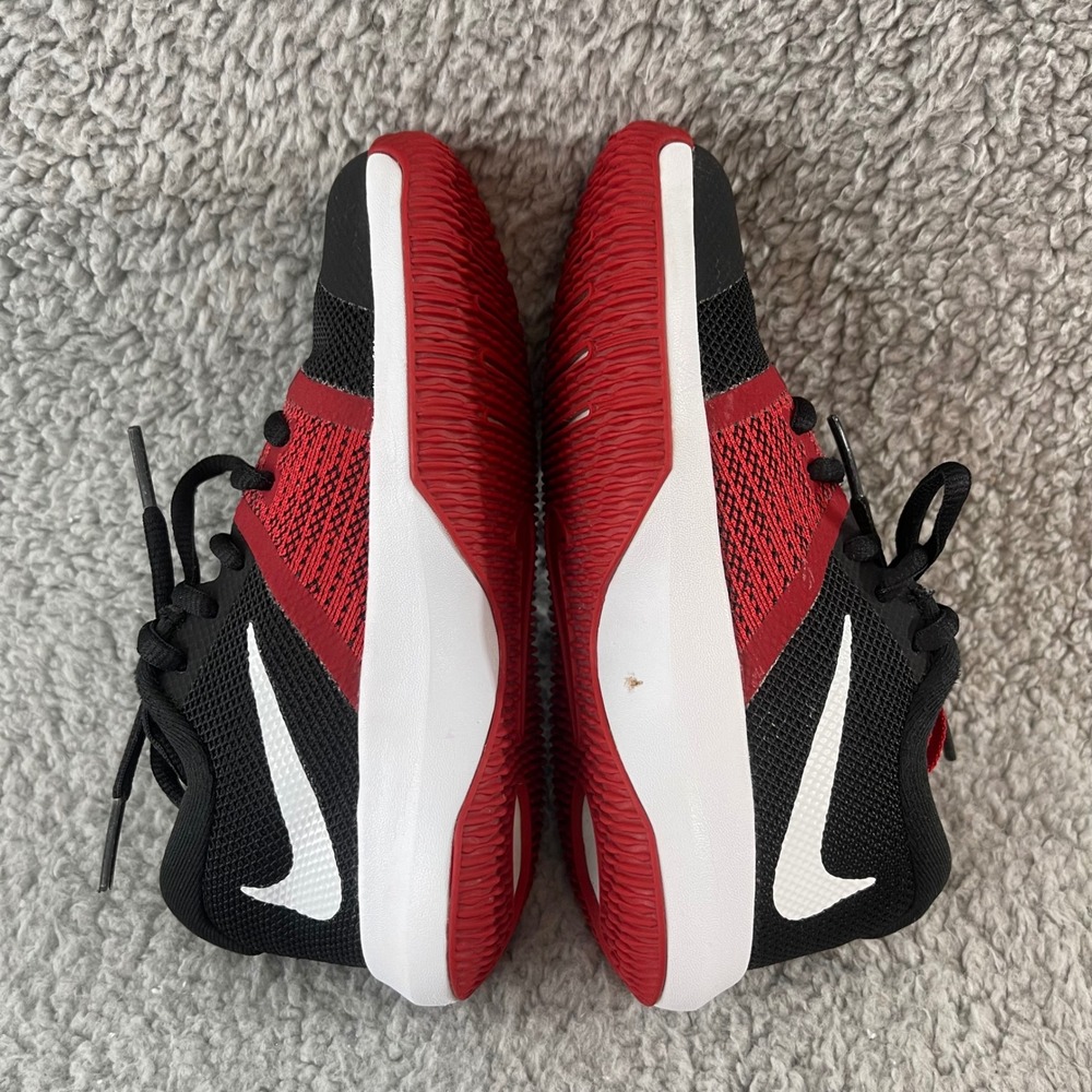 Nike Zoom Assersion Kids 10.5C Black Red Basketball Mid Top Shoes 918384-009 - Picture 8 of 9